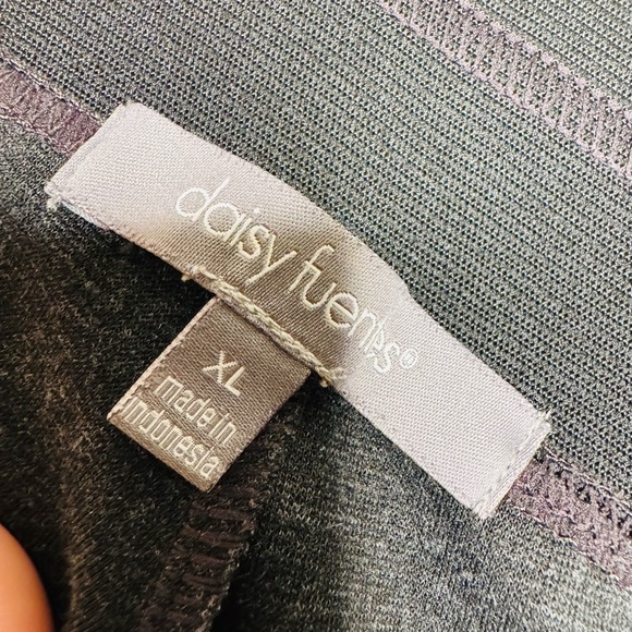 Daisy Fuentes Charcoal Wide Band Leggings XL - Picture 6 of 7